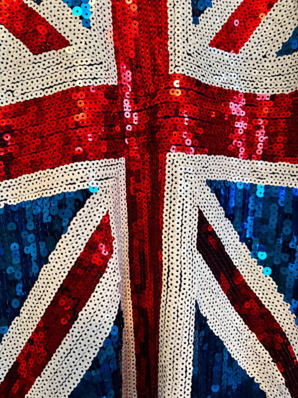 Union Jack British Flag Sequin Dress. EXCELLENT COND. Size M - Picture 5 of 6